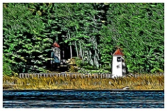 Doubling Point Range Lights - Digital Painting